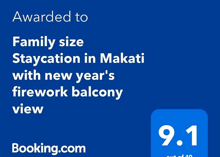 Family Size Staycation In Makati With New Year's Firework Balcony View * Manila